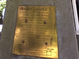 Basin Chairlift Sign