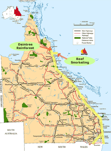 the gold coast map. on the Gold Coast,