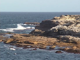 Far cliffs across the inlet