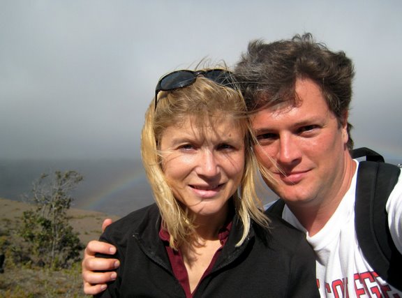 kath and truk at the Kileua Caldera Inside the park we walked to the end 