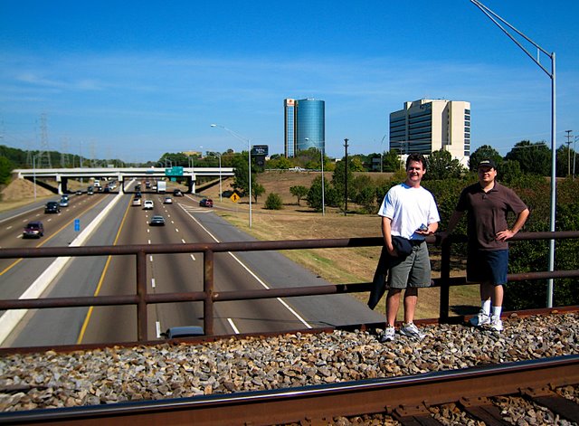 Robert and Richie Standing Above I-240