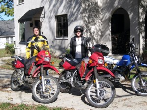 truk and Dave with the KLR 650s